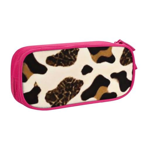 COWMMWOC Federmäppchen mit niedlichem Design für Studenten, Mädchen, Jungen, großes Fassungsvermögen, Federmäppchen mit Fächern, Doppelreißverschluss, Schreibwaren-Aufbewahrungs-Organizer (Schwarz, von COWMMWOC