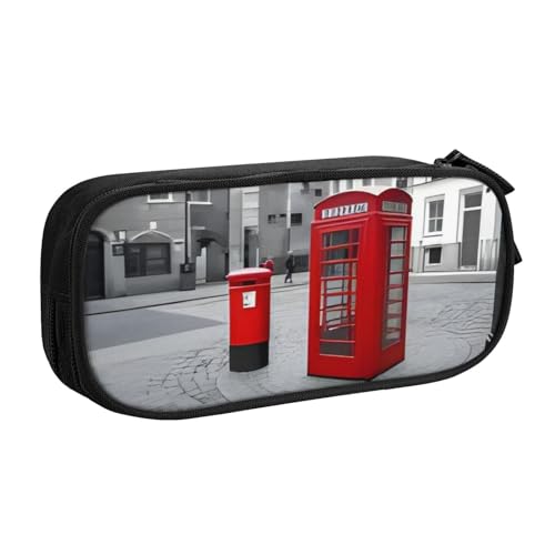 COWMMWOC Federmäppchen mit niedlichem Design für Studenten, Mädchen, Jungen, großes Fassungsvermögen, Federmäppchen mit Fächern, Doppelreißverschluss, Schreibwaren-Aufbewahrungs-Organizer (Schwarz, von COWMMWOC