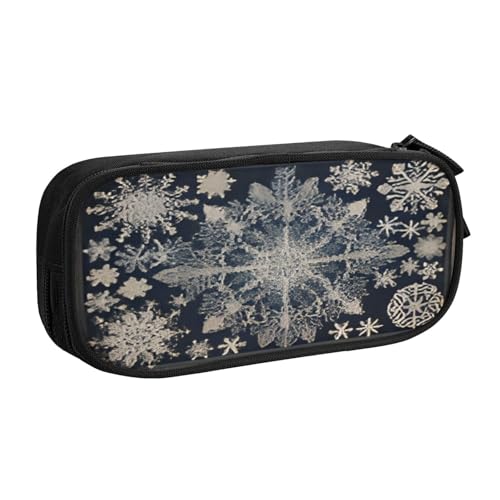 COWMMWOC Federmäppchen mit niedlichem Design für Studenten, Mädchen, Jungen, großes Fassungsvermögen, Federmäppchen mit Fächern, Doppelreißverschluss, Schreibwaren-Aufbewahrungs-Organizer (Schwarz, von COWMMWOC