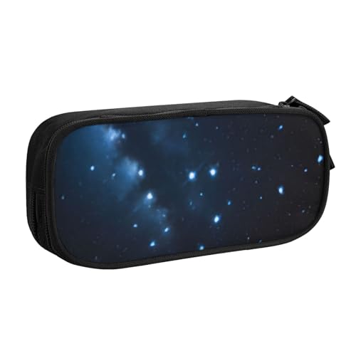 COWMMWOC Federmäppchen mit niedlichem Design für Studenten, Mädchen, Jungen, großes Fassungsvermögen, Federmäppchen mit Fächern, Doppelreißverschluss, Schreibwaren-Aufbewahrungs-Organizer (Schwarz, von COWMMWOC