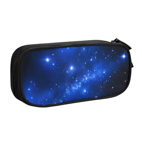 COWMMWOC Federmäppchen mit niedlichem Design für Studenten, Mädchen, Jungen, großes Fassungsvermögen, Federmäppchen mit Fächern, Doppelreißverschluss, Schreibwaren-Aufbewahrungs-Organizer (Schwarz, von COWMMWOC