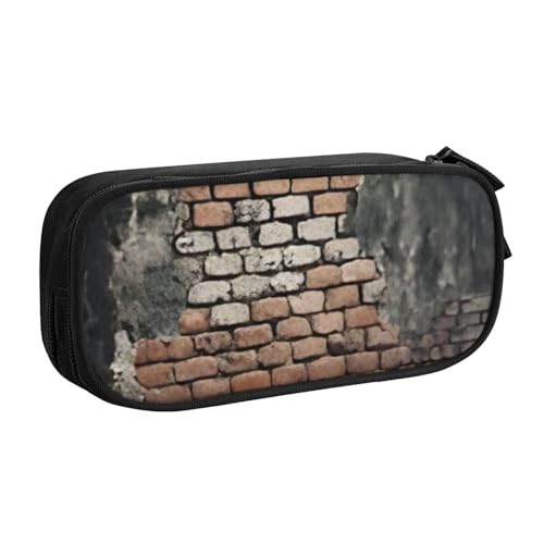 COWMMWOC Federmäppchen mit niedlichem Design für Studenten, Mädchen, Jungen, großes Fassungsvermögen, Federmäppchen mit Fächern, Doppelreißverschluss, Schreibwaren-Aufbewahrungs-Organizer (Schwarz, von COWMMWOC