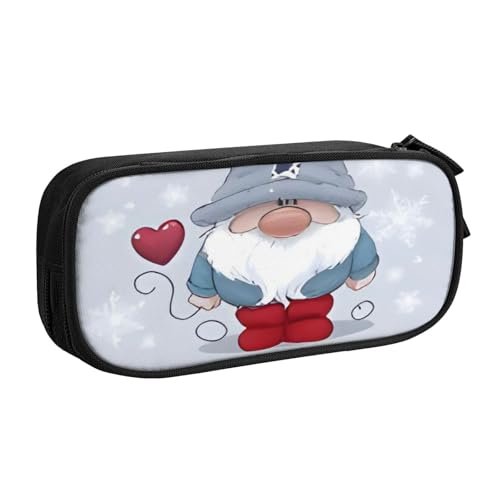 COWMMWOC Federmäppchen mit niedlichem Design für Studenten, Mädchen, Jungen, großes Fassungsvermögen, Federmäppchen mit Fächern, Doppelreißverschluss, Schreibwaren-Aufbewahrungs-Organizer (Schwarz, von COWMMWOC