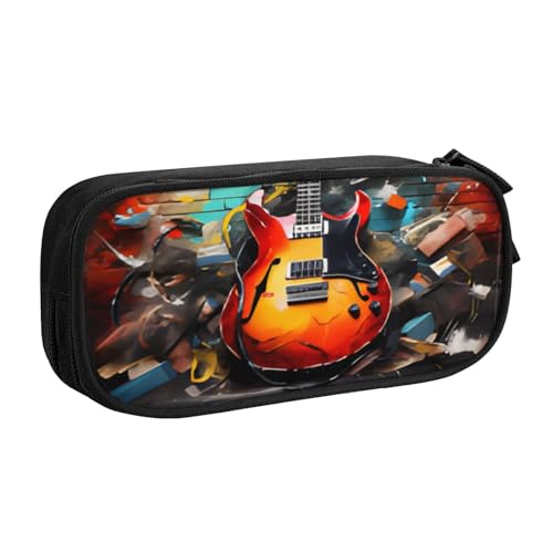 COWMMWOC Federmäppchen mit niedlichem Design für Studenten, Mädchen, Jungen, großes Fassungsvermögen, Federmäppchen mit Fächern, Doppelreißverschluss, Schreibwaren-Aufbewahrungs-Organizer (Schwarz, von COWMMWOC