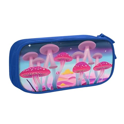 COWMMWOC Federmäppchen mit niedlichem Design für Studenten, Mädchen, Jungen, großes Fassungsvermögen, Federmäppchen mit Fächern, Doppelreißverschluss, Schreibwaren-Aufbewahrungs-Organizer (Schwarz, von COWMMWOC