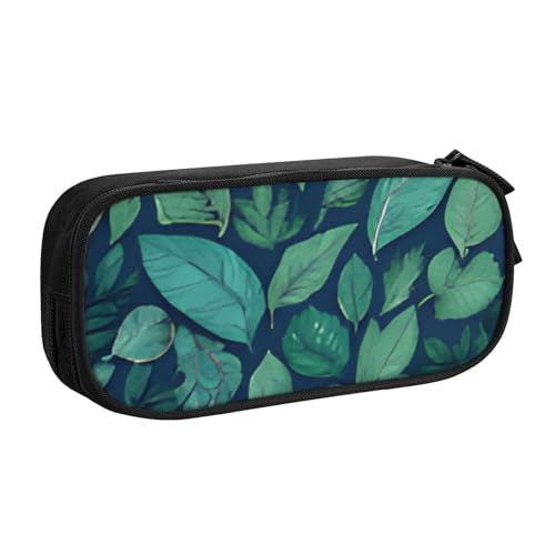 COWMMWOC Federmäppchen mit niedlichem Design für Studenten, Mädchen, Jungen, großes Fassungsvermögen, Federmäppchen mit Fächern, Doppelreißverschluss, Schreibwaren-Aufbewahrungs-Organizer (Schwarz, von COWMMWOC