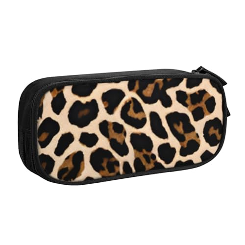 COWMMWOC Federmäppchen mit niedlichem Design für Studenten, Mädchen, Jungen, großes Fassungsvermögen, Federmäppchen mit Fächern, Doppelreißverschluss, Schreibwaren-Aufbewahrungs-Organizer (Schwarz, von COWMMWOC