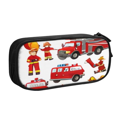 COWMMWOC Federmäppchen mit niedlichem Design für Studenten, Mädchen, Jungen, großes Fassungsvermögen, Federmäppchen mit Fächern, Doppelreißverschluss, Schreibwaren-Aufbewahrungs-Organizer (Schwarz, von COWMMWOC