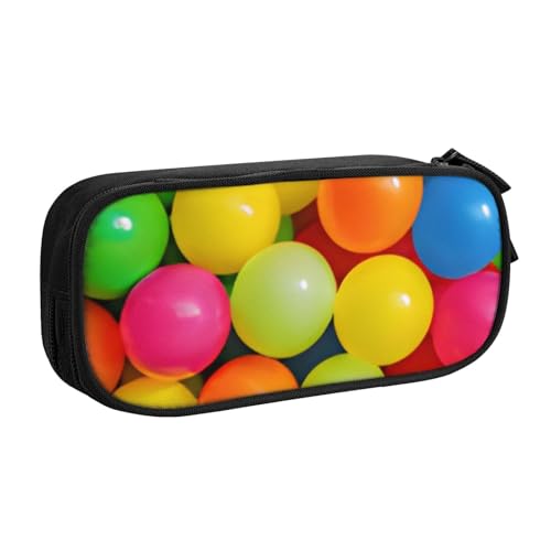 COWMMWOC Federmäppchen mit niedlichem Design für Studenten, Mädchen, Jungen, großes Fassungsvermögen, Federmäppchen mit Fächern, Doppelreißverschluss, Schreibwaren-Aufbewahrungs-Organizer (Schwarz, von COWMMWOC