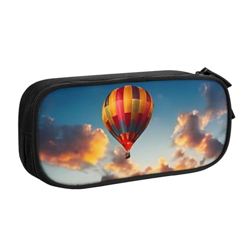 COWMMWOC Federmäppchen mit niedlichem Design für Studenten, Mädchen, Jungen, großes Fassungsvermögen, Federmäppchen mit Fächern, Doppelreißverschluss, Schreibwaren-Aufbewahrungs-Organizer (Schwarz, von COWMMWOC