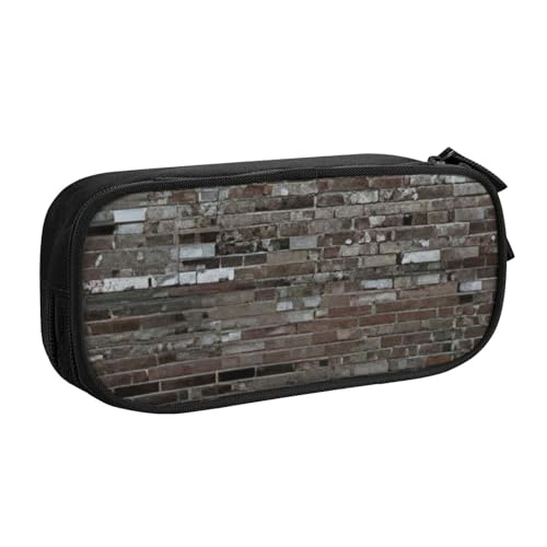 COWMMWOC Federmäppchen mit niedlichem Design für Studenten, Mädchen, Jungen, großes Fassungsvermögen, Federmäppchen mit Fächern, Doppelreißverschluss, Schreibwaren-Aufbewahrungs-Organizer (Schwarz, von COWMMWOC