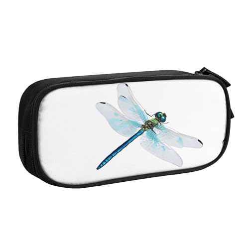 COWMMWOC Federmäppchen mit niedlichem Design für Studenten, Mädchen, Jungen, großes Fassungsvermögen, Federmäppchen mit Fächern, Doppelreißverschluss, Schreibwaren-Aufbewahrungs-Organizer (Schwarz, von COWMMWOC