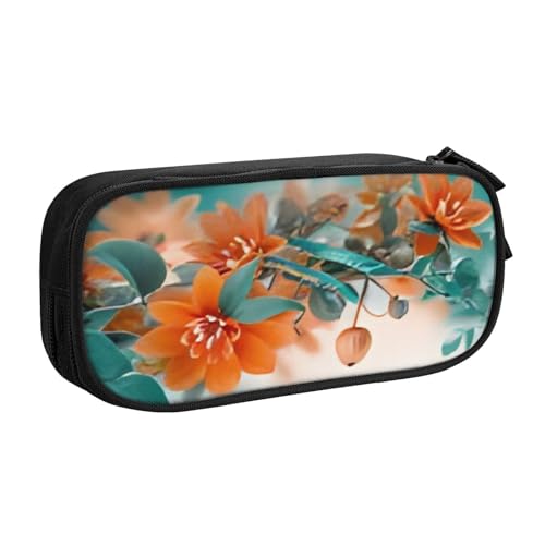 COWMMWOC Federmäppchen mit niedlichem Design für Studenten, Mädchen, Jungen, großes Fassungsvermögen, Federmäppchen mit Fächern, Doppelreißverschluss, Schreibwaren-Aufbewahrungs-Organizer (Schwarz, von COWMMWOC