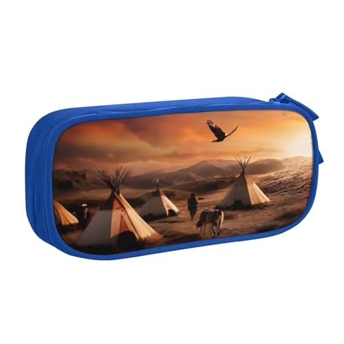 COWMMWOC Federmäppchen mit niedlichem Design für Studenten, Mädchen, Jungen, großes Fassungsvermögen, Federmäppchen mit Fächern, Doppelreißverschluss, Schreibwaren-Aufbewahrungs-Organizer (Schwarz, von COWMMWOC