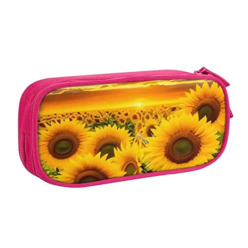 COWMMWOC Federmäppchen mit niedlichem Design für Studenten, Mädchen, Jungen, großes Fassungsvermögen, Federmäppchen mit Fächern, Doppelreißverschluss, Schreibwaren-Aufbewahrungs-Organizer (Schwarz, von COWMMWOC