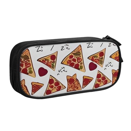 COWMMWOC Federmäppchen mit niedlichem Design für Studenten, Mädchen, Jungen, großes Fassungsvermögen, Federmäppchen mit Fächern, Doppelreißverschluss, Schreibwaren-Aufbewahrungs-Organizer (Schwarz, von COWMMWOC