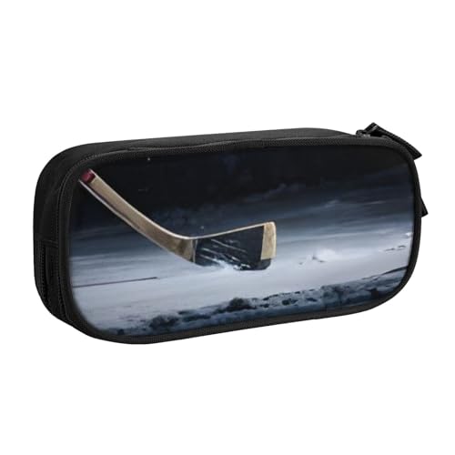 COWMMWOC Federmäppchen mit niedlichem Design für Studenten, Mädchen, Jungen, großes Fassungsvermögen, Federmäppchen mit Fächern, Doppelreißverschluss, Schreibwaren-Aufbewahrungs-Organizer (Schwarz, von COWMMWOC