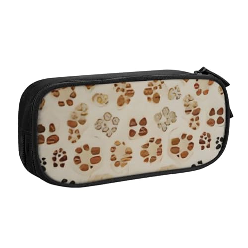 COWMMWOC Federmäppchen mit niedlichem Design für Studenten, Mädchen, Jungen, großes Fassungsvermögen, Federmäppchen mit Fächern, Doppelreißverschluss, Schreibwaren-Aufbewahrungs-Organizer (Schwarz, von COWMMWOC