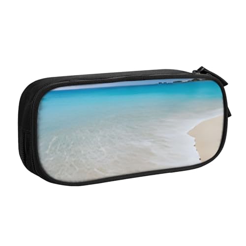 COWMMWOC Federmäppchen mit niedlichem Design für Studenten, Mädchen, Jungen, großes Fassungsvermögen, Federmäppchen mit Fächern, Doppelreißverschluss, Schreibwaren-Aufbewahrungs-Organizer (Schwarz, von COWMMWOC