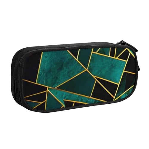 COWMMWOC Federmäppchen mit niedlichem Design für Studenten, Mädchen, Jungen, großes Fassungsvermögen, Federmäppchen mit Fächern, Doppelreißverschluss, Schreibwaren-Aufbewahrungs-Organizer (Schwarz, von COWMMWOC