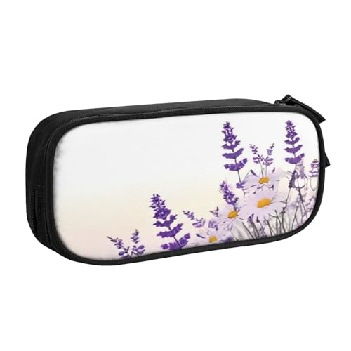 COWMMWOC Federmäppchen mit niedlichem Design für Studenten, Mädchen, Jungen, großes Fassungsvermögen, Federmäppchen mit Fächern, Doppelreißverschluss, Schreibwaren-Aufbewahrungs-Organizer (Schwarz, von COWMMWOC