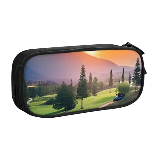 COWMMWOC Federmäppchen mit niedlichem Design für Studenten, Mädchen, Jungen, großes Fassungsvermögen, Federmäppchen mit Fächern, Doppelreißverschluss, Schreibwaren-Aufbewahrungs-Organizer (Schwarz, von COWMMWOC