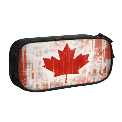 COWMMWOC Federmäppchen mit niedlichem Design für Studenten, Mädchen, Jungen, großes Fassungsvermögen, Federmäppchen mit Fächern, Doppelreißverschluss, Schreibwaren-Aufbewahrungs-Organizer (Schwarz, von COWMMWOC