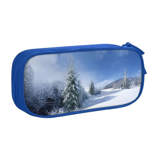 COWMMWOC Federmäppchen mit niedlichem Design für Studenten, Mädchen, Jungen, großes Fassungsvermögen, Federmäppchen mit Fächern, Doppelreißverschluss, Schreibwaren-Aufbewahrungs-Organizer (Schwarz, von COWMMWOC