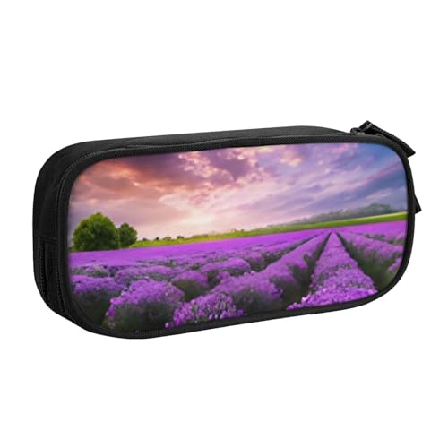 COWMMWOC Federmäppchen mit niedlichem Design für Studenten, Mädchen, Jungen, großes Fassungsvermögen, Federmäppchen mit Fächern, Doppelreißverschluss, Schreibwaren-Aufbewahrungs-Organizer (Schwarz, von COWMMWOC