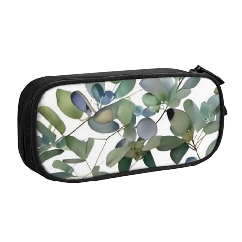 COWMMWOC Federmäppchen mit niedlichem Design für Studenten, Mädchen, Jungen, großes Fassungsvermögen, Federmäppchen mit Fächern, Doppelreißverschluss, Schreibwaren-Aufbewahrungs-Organizer (Schwarz, von COWMMWOC