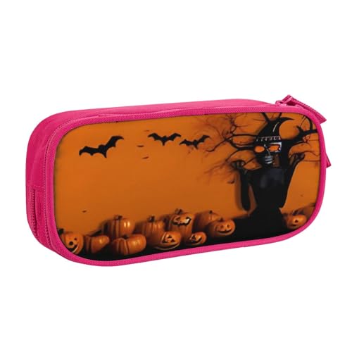 COWMMWOC Federmäppchen mit niedlichem Design für Studenten, Mädchen, Jungen, großes Fassungsvermögen, Federmäppchen mit Fächern, Doppelreißverschluss, Schreibwaren-Aufbewahrungs-Organizer (Schwarz, von COWMMWOC