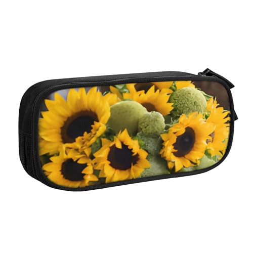 COWMMWOC Federmäppchen mit niedlichem Design für Studenten, Mädchen, Jungen, großes Fassungsvermögen, Federmäppchen mit Fächern, Doppelreißverschluss, Schreibwaren-Aufbewahrungs-Organizer (Schwarz, von COWMMWOC