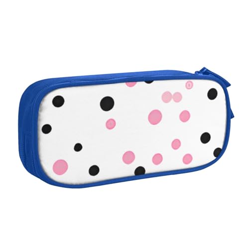 COWMMWOC Federmäppchen mit niedlichem Design für Studenten, Mädchen, Jungen, großes Fassungsvermögen, Federmäppchen mit Fächern, Doppelreißverschluss, Schreibwaren-Aufbewahrungs-Organizer (Schwarz, von COWMMWOC