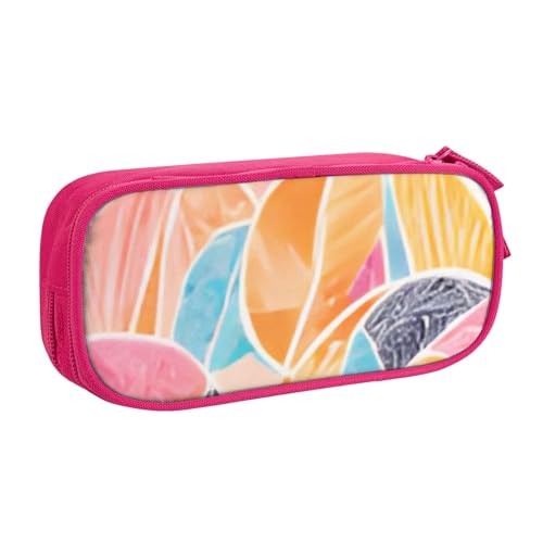 COWMMWOC Federmäppchen mit niedlichem Design für Studenten, Mädchen, Jungen, großes Fassungsvermögen, Federmäppchen mit Fächern, Doppelreißverschluss, Schreibwaren-Aufbewahrungs-Organizer (Schwarz, von COWMMWOC