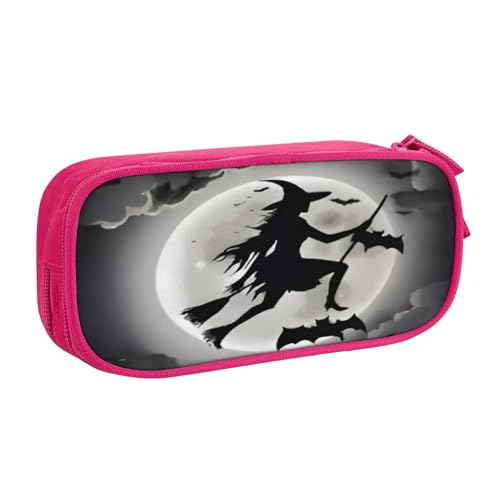 COWMMWOC Federmäppchen mit niedlichem Design für Studenten, Mädchen, Jungen, großes Fassungsvermögen, Federmäppchen mit Fächern, Doppelreißverschluss, Schreibwaren-Aufbewahrungs-Organizer (Schwarz, von COWMMWOC