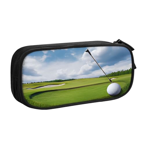 COWMMWOC Federmäppchen mit niedlichem Design für Studenten, Mädchen, Jungen, großes Fassungsvermögen, Federmäppchen mit Fächern, Doppelreißverschluss, Schreibwaren-Aufbewahrungs-Organizer (Schwarz, von COWMMWOC