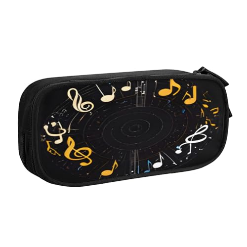 COWMMWOC Federmäppchen mit niedlichem Design für Studenten, Mädchen, Jungen, großes Fassungsvermögen, Federmäppchen mit Fächern, Doppelreißverschluss, Schreibwaren-Aufbewahrungs-Organizer (Schwarz, von COWMMWOC