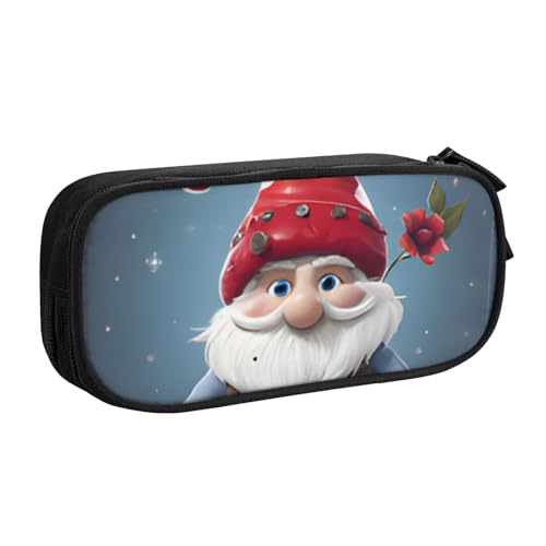 COWMMWOC Federmäppchen mit niedlichem Design für Studenten, Mädchen, Jungen, großes Fassungsvermögen, Federmäppchen mit Fächern, Doppelreißverschluss, Schreibwaren-Aufbewahrungs-Organizer (Schwarz, von COWMMWOC