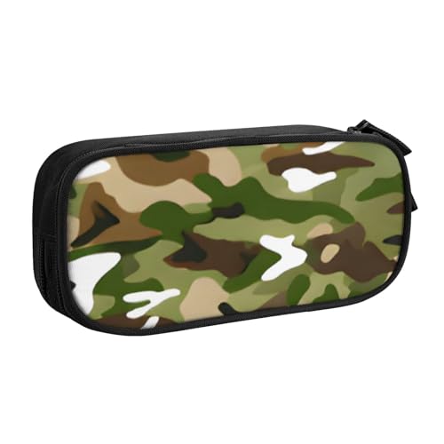 COWMMWOC Federmäppchen mit niedlichem Design für Studenten, Mädchen, Jungen, großes Fassungsvermögen, Federmäppchen mit Fächern, Doppelreißverschluss, Schreibwaren-Aufbewahrungs-Organizer (Schwarz, von COWMMWOC