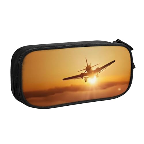 COWMMWOC Federmäppchen mit niedlichem Design für Studenten, Mädchen, Jungen, großes Fassungsvermögen, Federmäppchen mit Fächern, Doppelreißverschluss, Schreibwaren-Aufbewahrungs-Organizer (Schwarz, von COWMMWOC