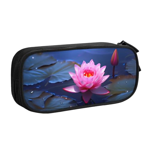 COWMMWOC Federmäppchen mit niedlichem Design für Studenten, Mädchen, Jungen, großes Fassungsvermögen, Federmäppchen mit Fächern, Doppelreißverschluss, Schreibwaren-Aufbewahrungs-Organizer (Schwarz, von COWMMWOC