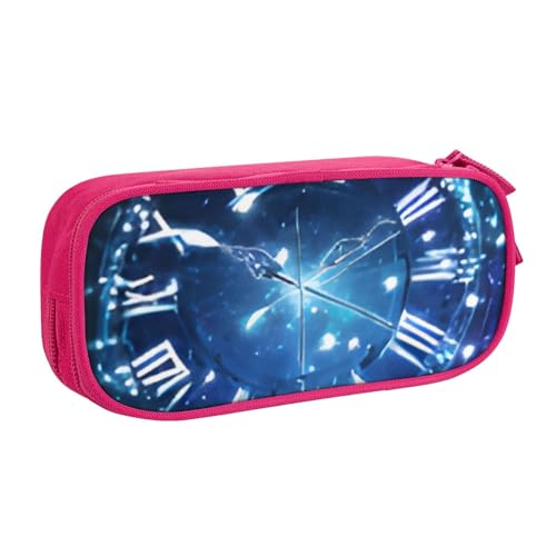 COWMMWOC Federmäppchen mit niedlichem Design für Studenten, Mädchen, Jungen, großes Fassungsvermögen, Federmäppchen mit Fächern, Doppelreißverschluss, Schreibwaren-Aufbewahrungs-Organizer (Schwarz, von COWMMWOC