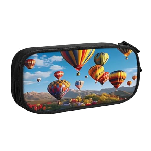 COWMMWOC Federmäppchen mit niedlichem Design für Studenten, Mädchen, Jungen, großes Fassungsvermögen, Federmäppchen mit Fächern, Doppelreißverschluss, Schreibwaren-Aufbewahrungs-Organizer (Schwarz, von COWMMWOC