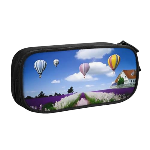 COWMMWOC Federmäppchen mit niedlichem Design für Studenten, Mädchen, Jungen, großes Fassungsvermögen, Federmäppchen mit Fächern, Doppelreißverschluss, Schreibwaren-Aufbewahrungs-Organizer (Schwarz, von COWMMWOC