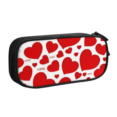 COWMMWOC Federmäppchen mit niedlichem Design für Studenten, Mädchen, Jungen, großes Fassungsvermögen, Federmäppchen mit Fächern, Doppelreißverschluss, Schreibwaren-Aufbewahrungs-Organizer (Schwarz, von COWMMWOC