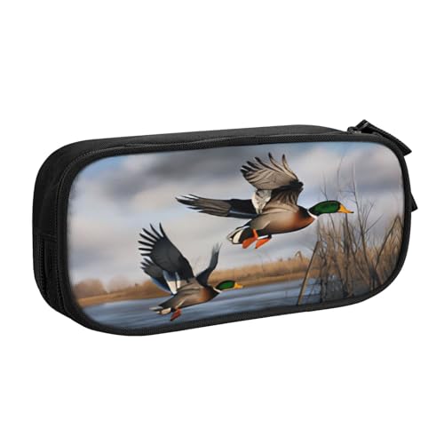 COWMMWOC Federmäppchen mit niedlichem Design für Studenten, Mädchen, Jungen, großes Fassungsvermögen, Federmäppchen mit Fächern, Doppelreißverschluss, Schreibwaren-Aufbewahrungs-Organizer (Schwarz, von COWMMWOC