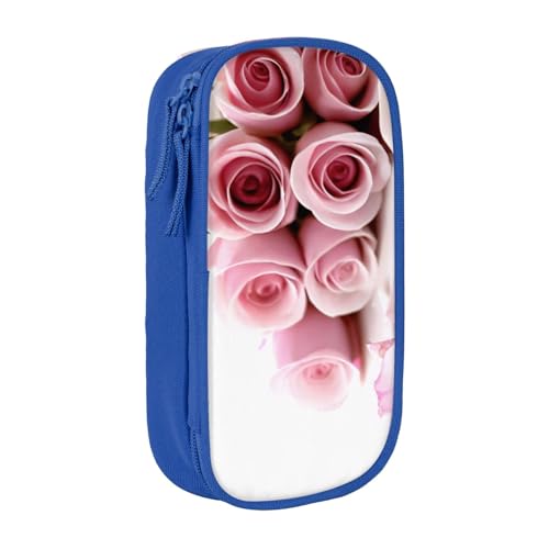 COWMMWOC Großes Federmäppchen, großes Fassungsvermögen, multifunktionale Aufbewahrungstasche, strapazierfähiges Polyester-Oxford-Gewebe mit doppeltem Reißverschluss, 21 x 10,5 x 5 cm, 3D von COWMMWOC