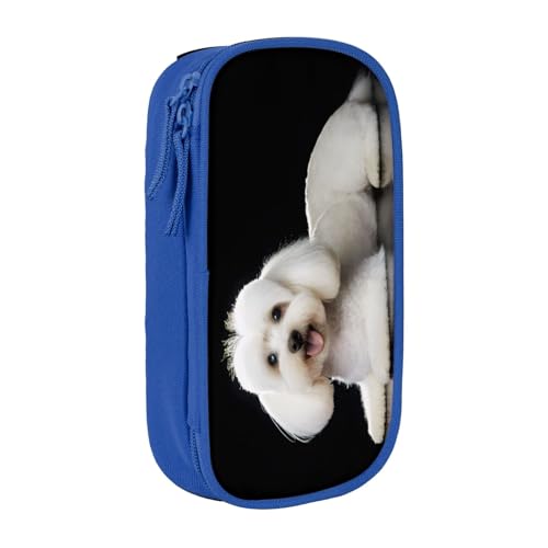 COWMMWOC Großes Federmäppchen mit großem Fassungsvermögen, multifunktionale Aufbewahrungstasche, strapazierfähiges Polyester-Oxford-Gewebe mit doppeltem Reißverschluss, 21 x 10,5 x 5 cm, 3D von COWMMWOC