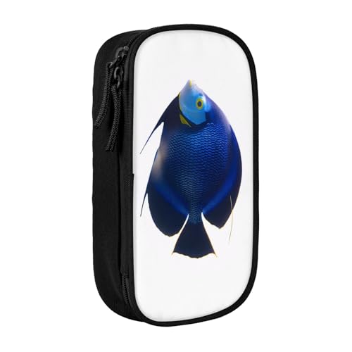 COWMMWOC Marine Life Großes Federmäppchen, großes Fassungsvermögen, multifunktionale Aufbewahrungstasche, strapazierfähiges Polyester-Oxford-Gewebe mit Doppelreißverschluss, 21 x 10,5 x 5 cm, Größe 3D von COWMMWOC