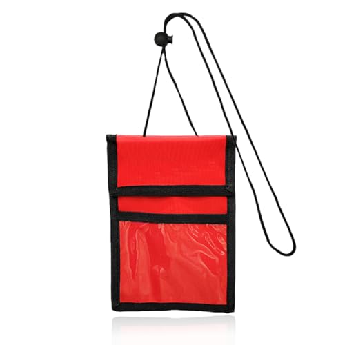 COYUN 1 pcs Brustbeutel Brusttasche, Wasserdicht Klein Handy Reisepass Tasche Für Herren Mit Verstellbarem, Reisegeldbeutel Versteckter diebstahlsicher, Brustbeutel Brusttasche Herren Dame (Rot) von COYUN